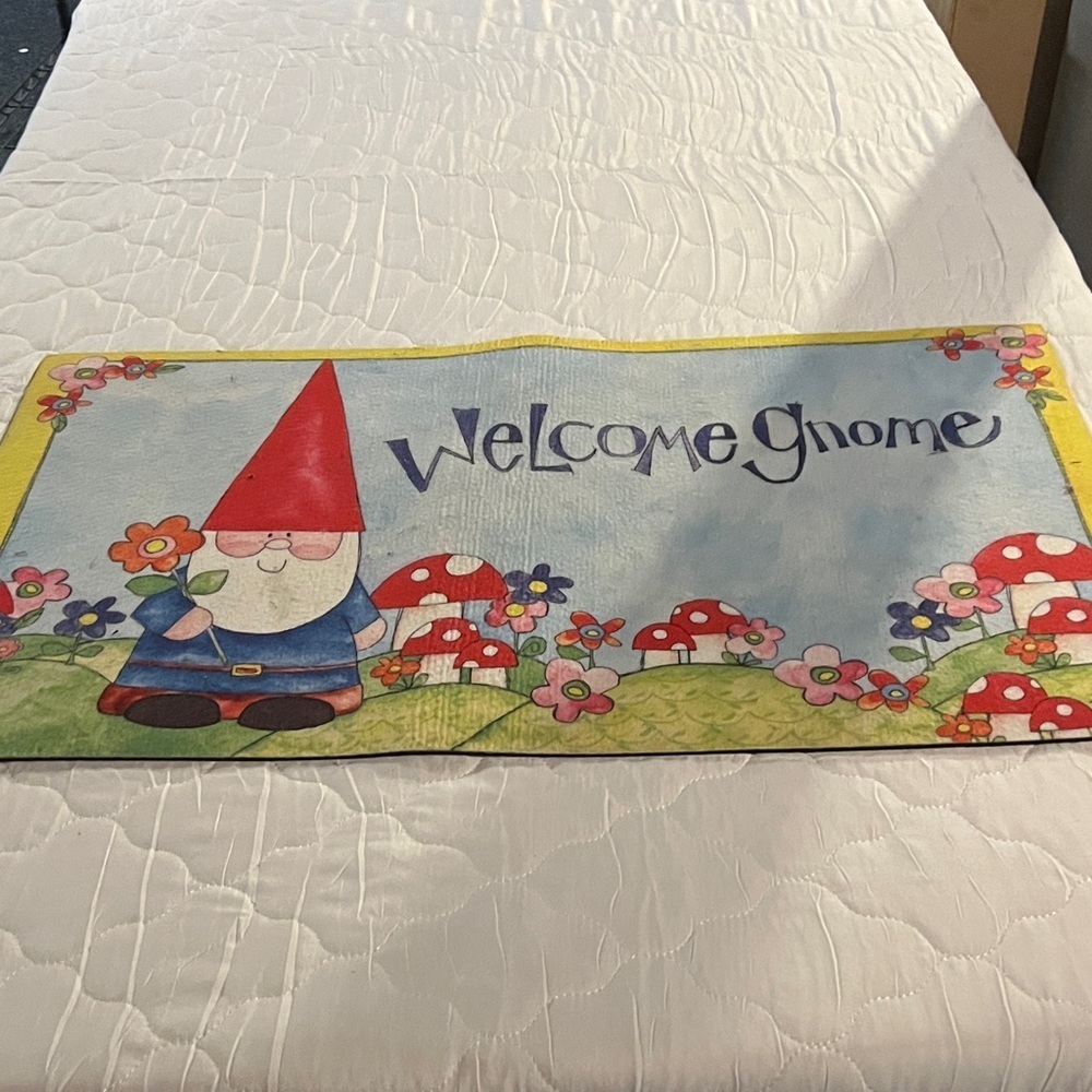 Colorful Gnome Welcome Mat